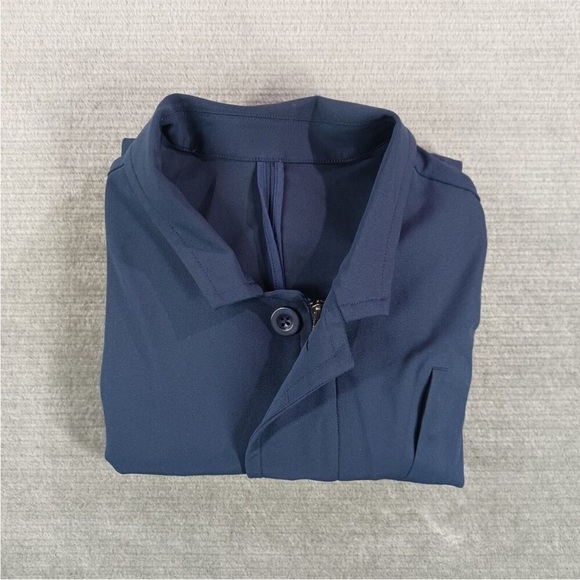 Lululemon Mens MWB Jacket Blazer Medium Blue Zip Up Button Front Stretch Pockets - Picture 10 of 10